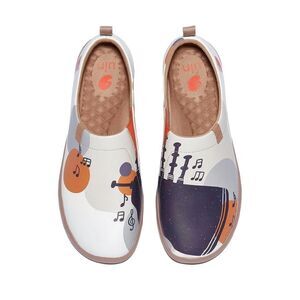 UIN Men's Walking Travel Shoes Canvas Casual Comfort Loafers (Merry Bagpipe)